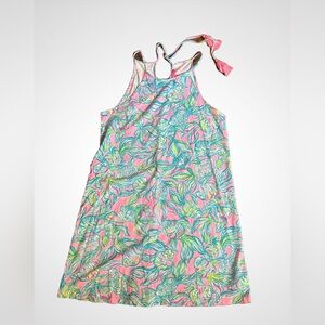 Lilly Pulitzer racerback dress with pink tassels